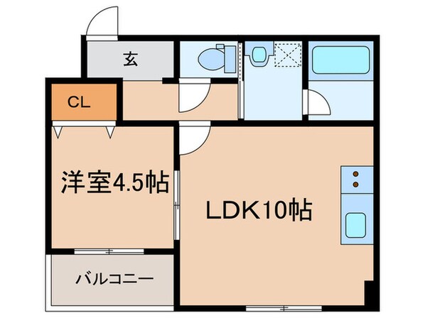 クレール西多聞通の物件間取画像